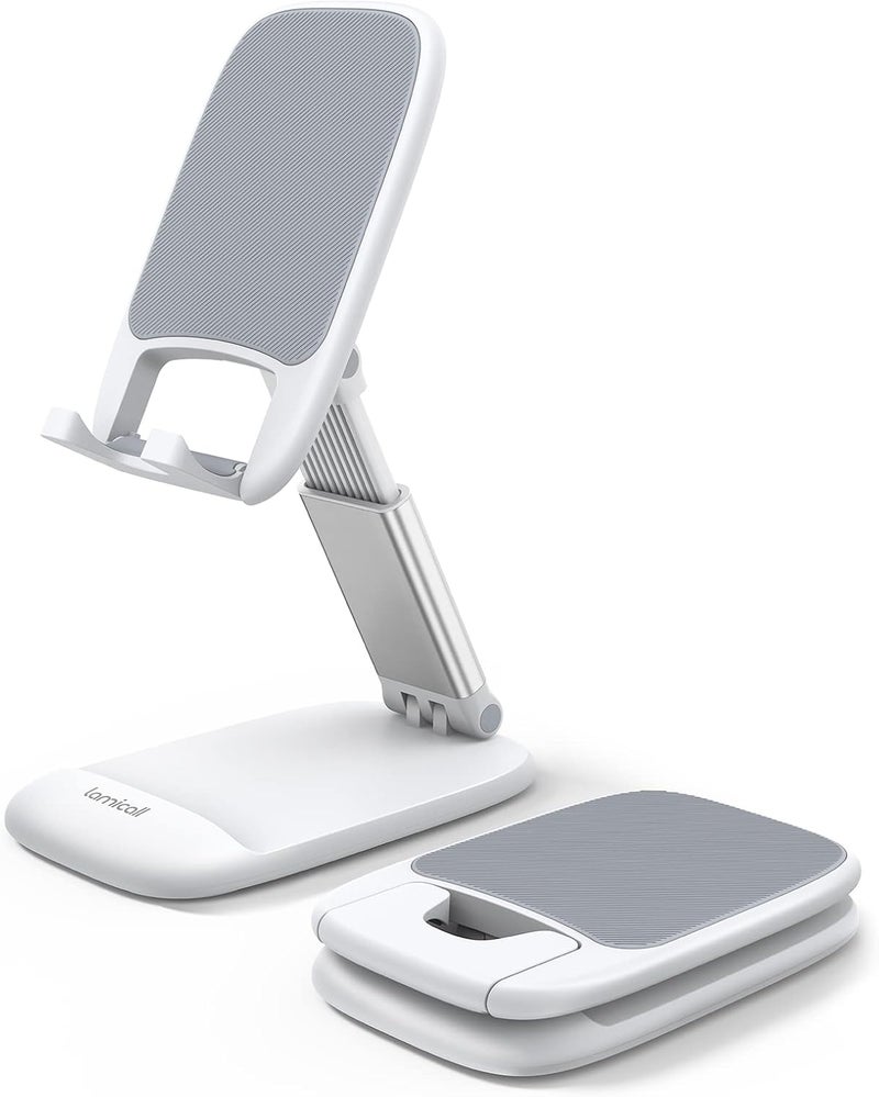 Lamicall White Cellphone Stand, Xmax Gift for Men Women Mother Father Girls Boys Coworkers, Desk Accessories, Telephone Stands, Workspace Organizersf, Gifts for Christmas - Image 1